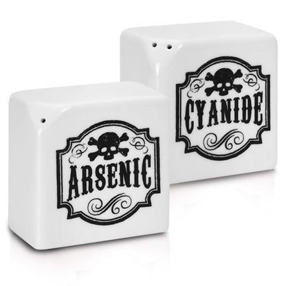 Arsenic and Cyanide salt and pepper shakers