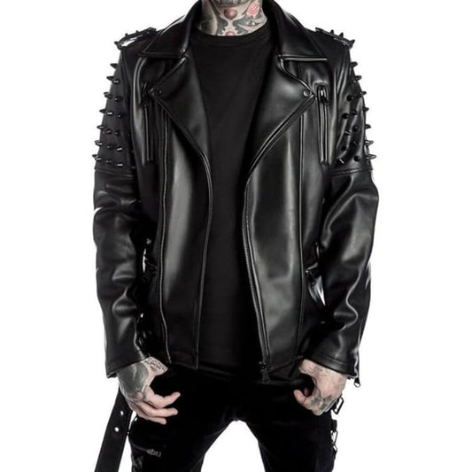 Punk Studded Leather Jacket