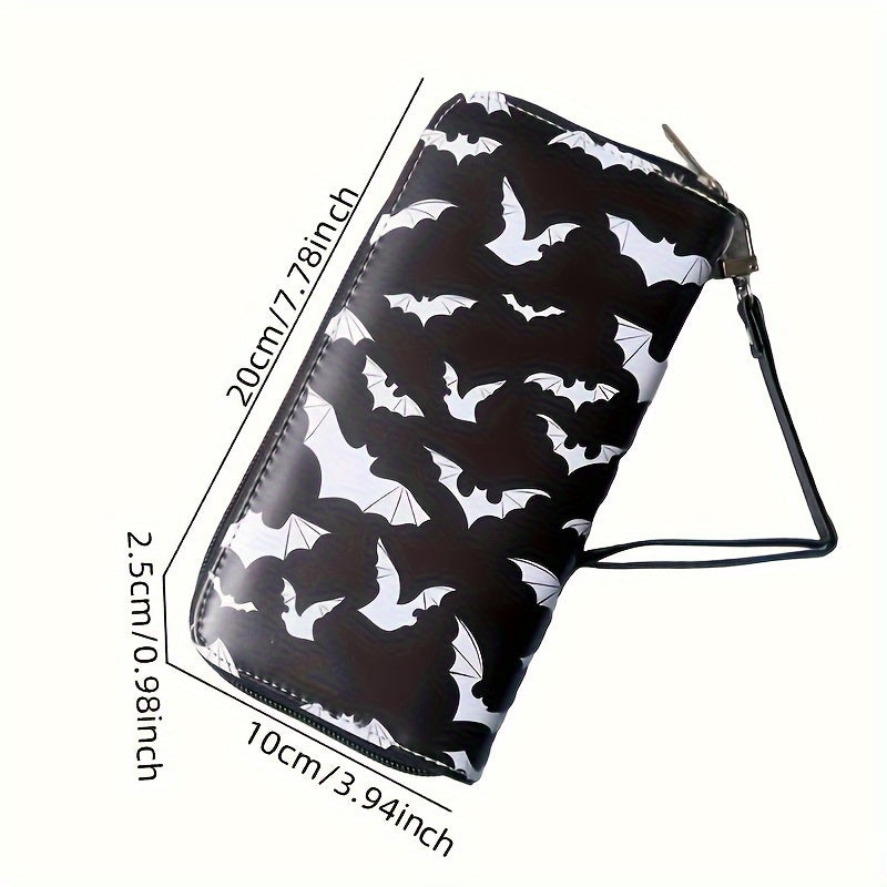 Bat Print Gothic Wallet