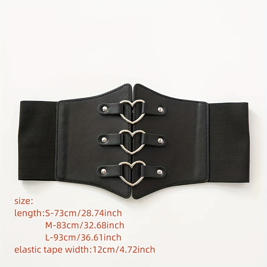 Heart Ringed Wide Waist Belt