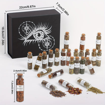 Magic Herb Kit- 24 Bottled Dried Herbs