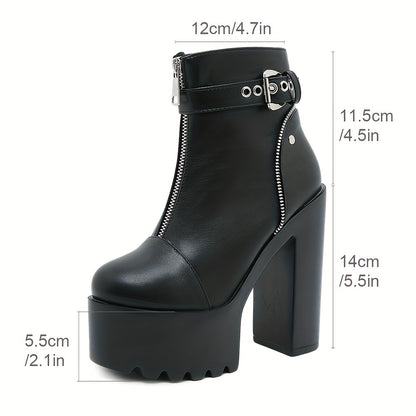 Block Heeled Short Boots