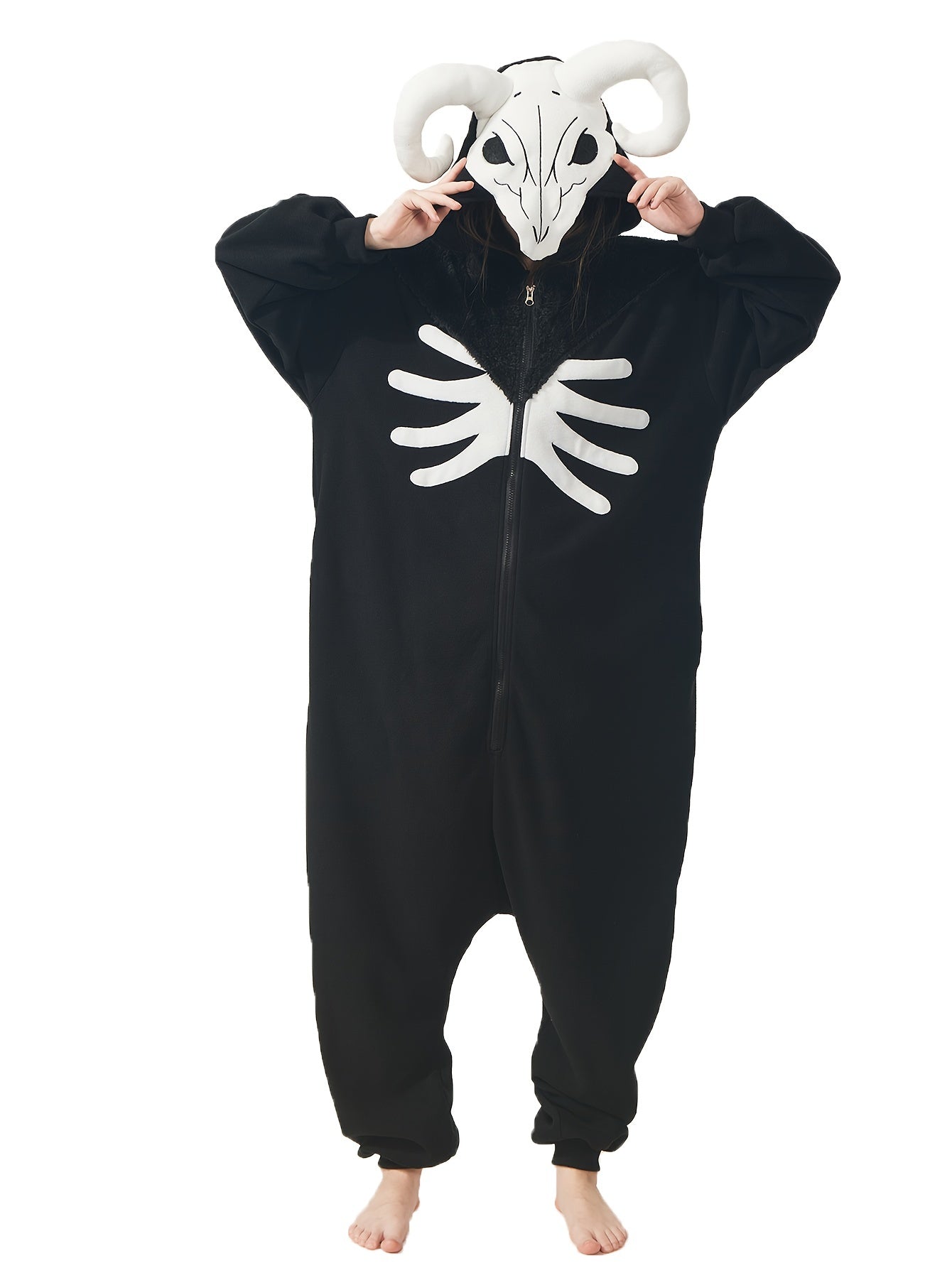 Ram Skull Goth Onesie