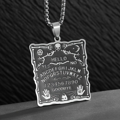 Vintage Dark Ouija Board Necklace