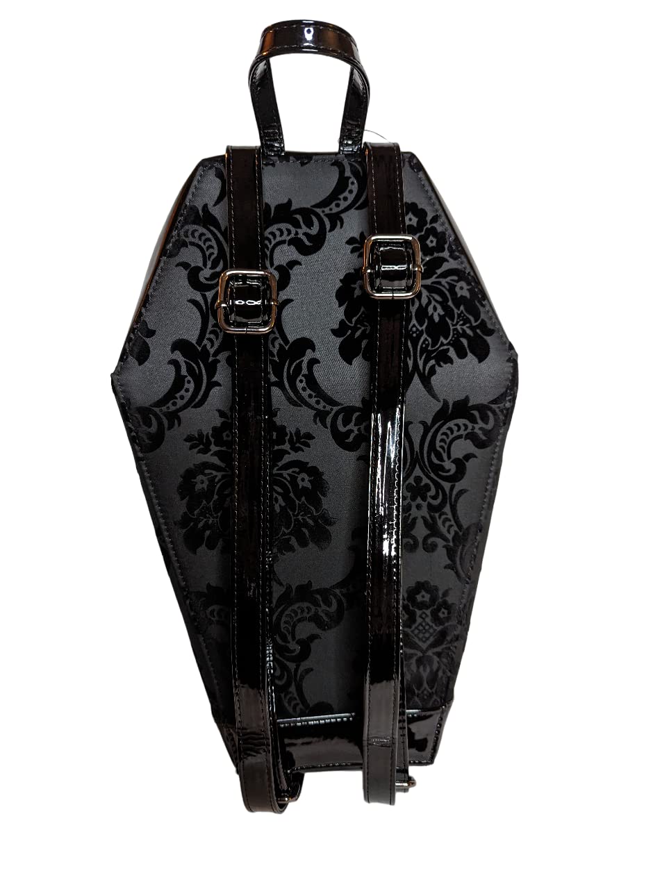 Madame Mistress Damask Black Coffin Backpack