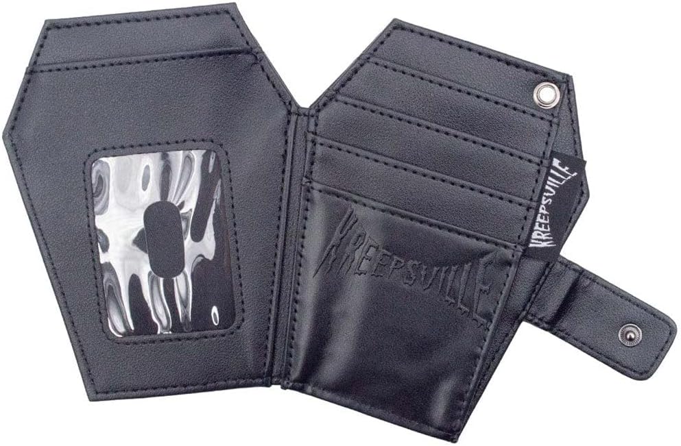 kreepsville 666 Gothic Embossed RIP Bat Spooky Coffin Wallet