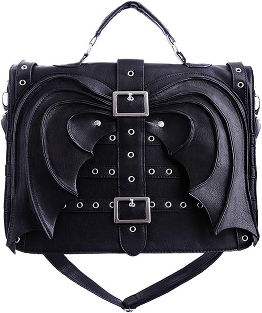 Gothic Bat Wings Satchel Bag