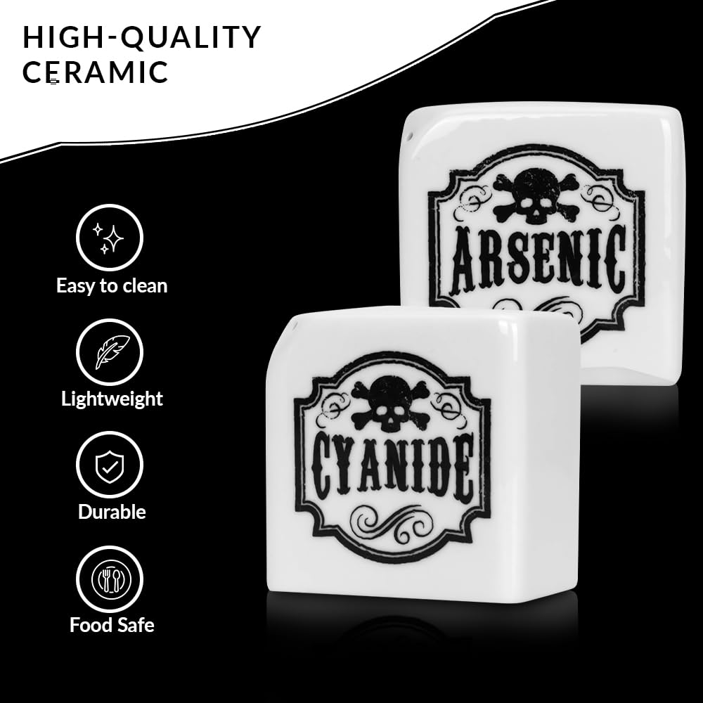 Arsenic and Cyanide salt and pepper shakers