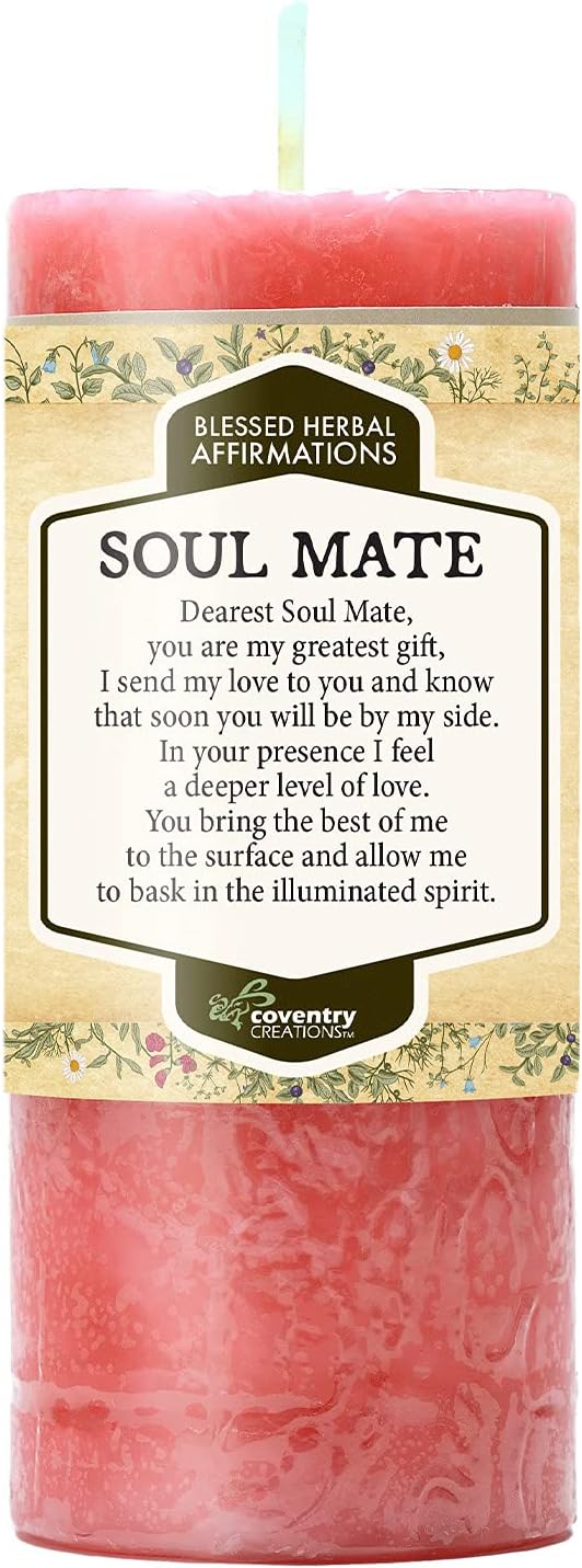 Soul Mate Affirmation Pillar Spell Candle