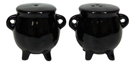 Black Cauldrons Salt And Pepper Shakers Set