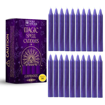 SOUL STICKS Love Magic Spell Chime Taper Candles 20 Pack - Ideal for Altar, Rituals, Ceremonies, Meditation Red Colored Candle for Witchcraft Supplies, Wiccan Supplies and Tools, Candle Clearance