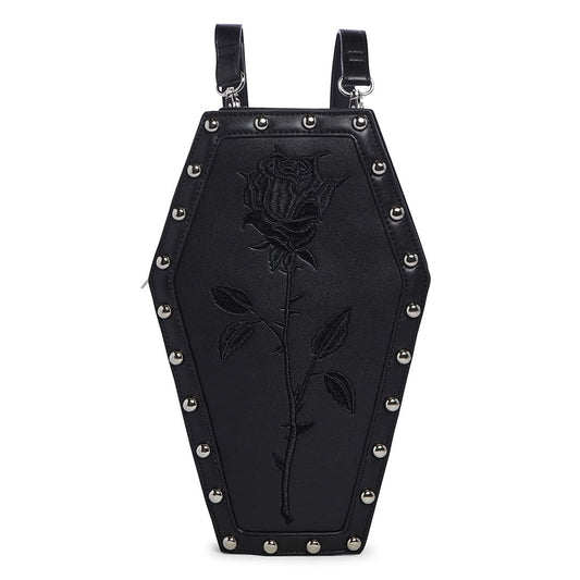 Black Rose Resurrection Coffin Backpack