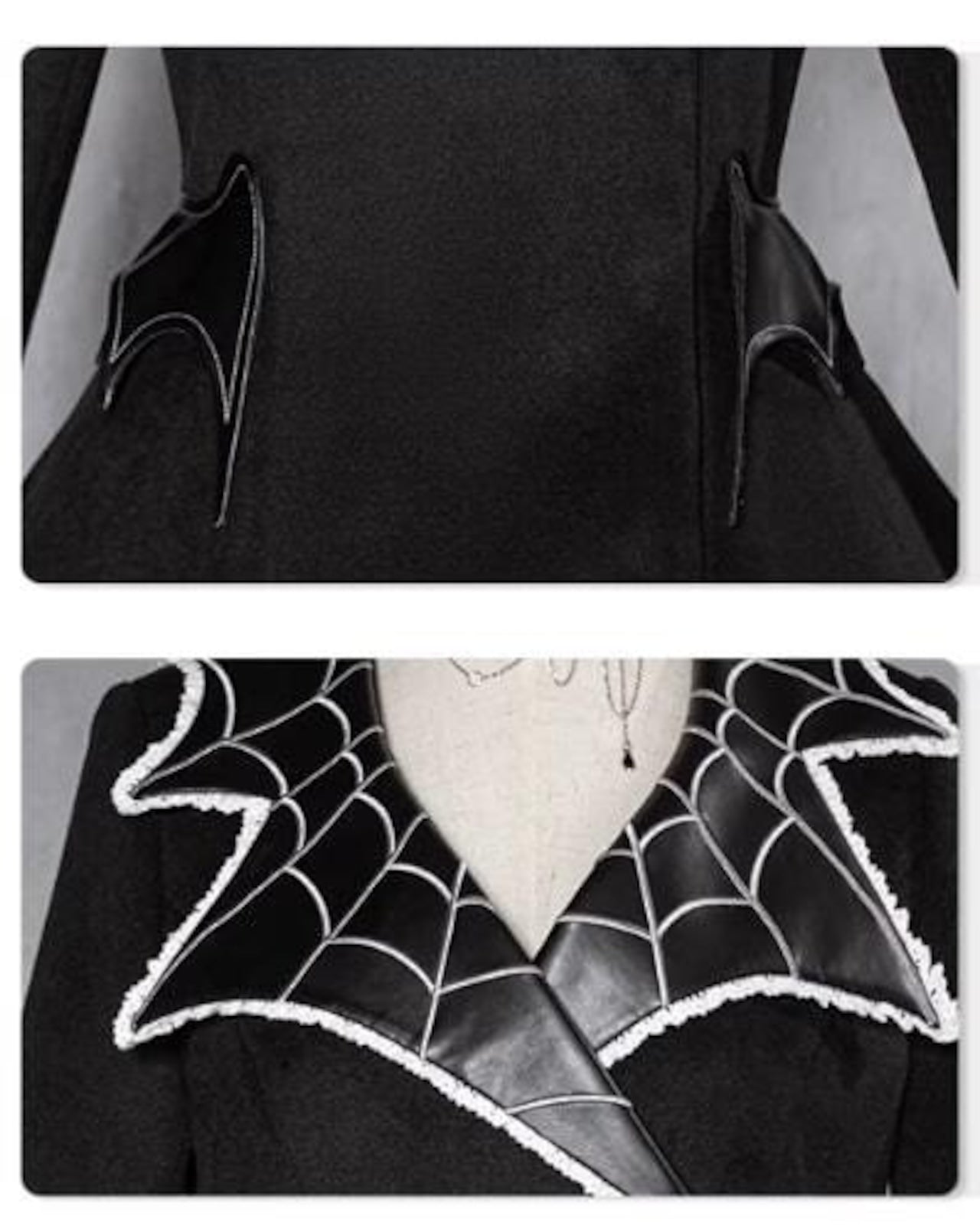 Spiders Web Dark Goth Wool Coat