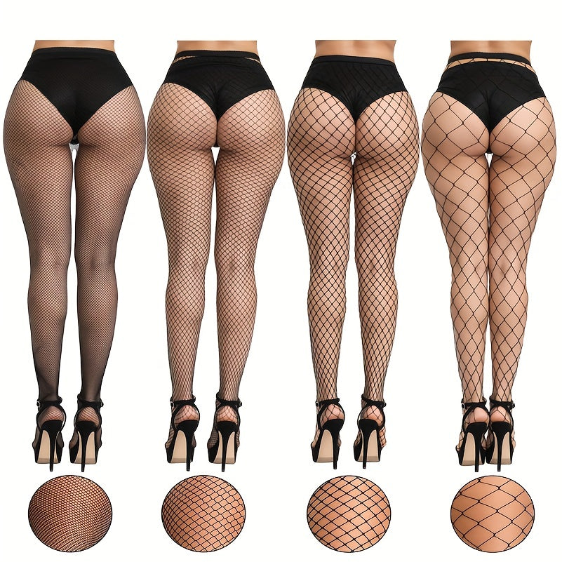 4 Pack Sheer Fishnet Tights