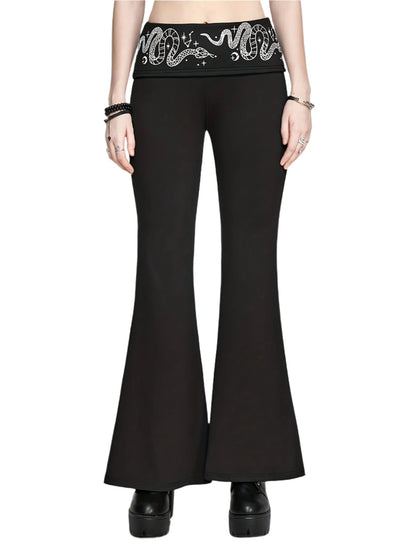 High-Waist Flare Serpent Pants