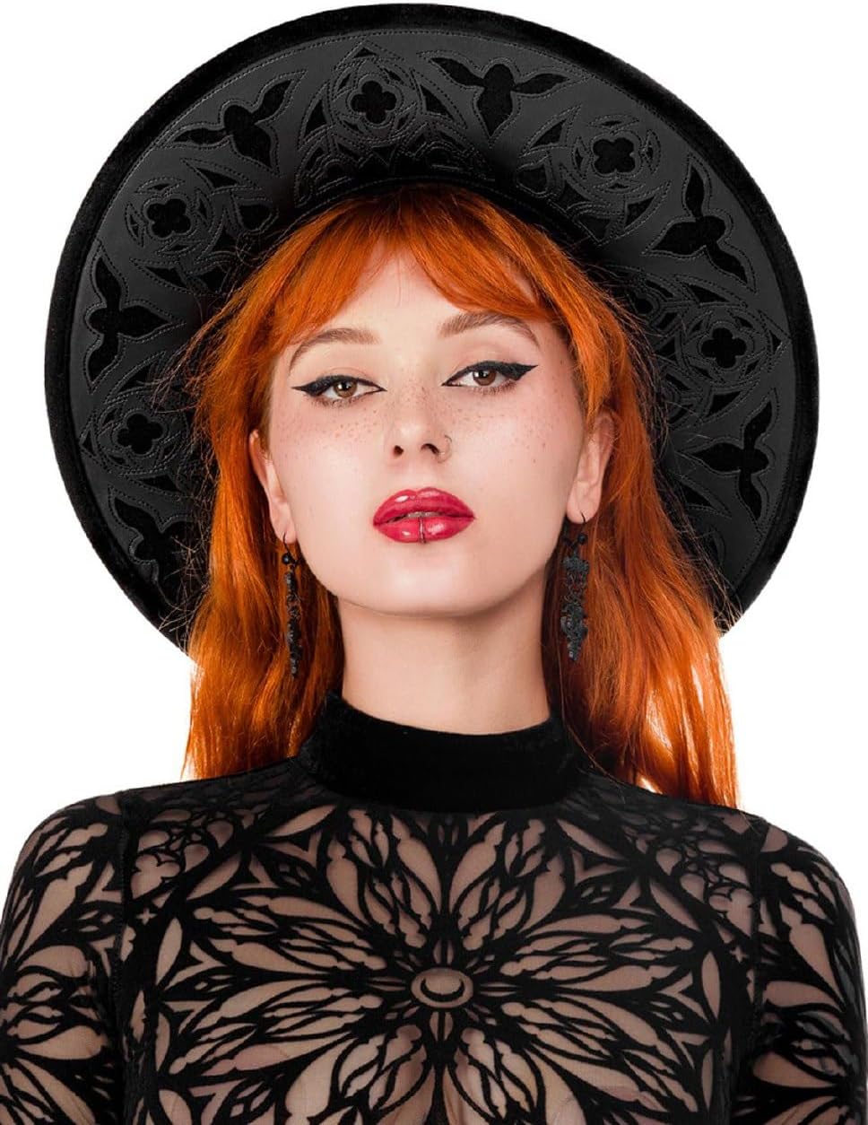 Black Wool Occult Fedora