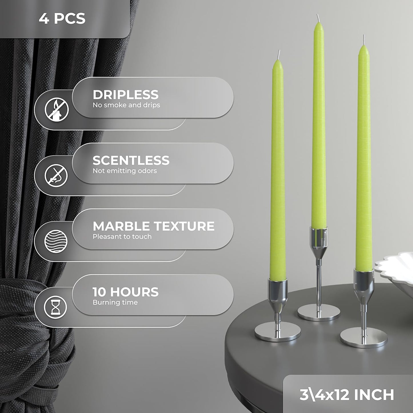 Taper Candles Set of 4