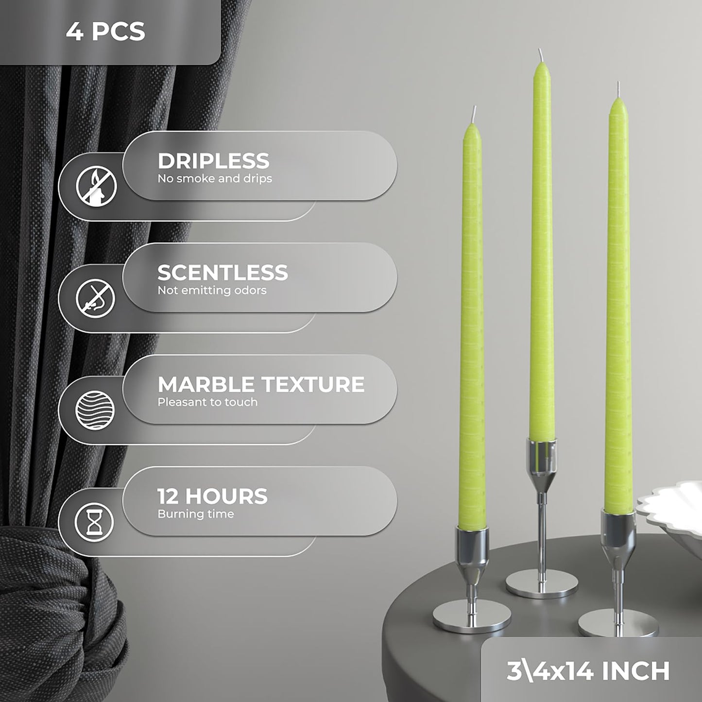 Taper Candles Set of 4