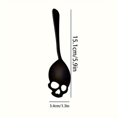 4/8 Pieces Stainless Steel Skull Spoon