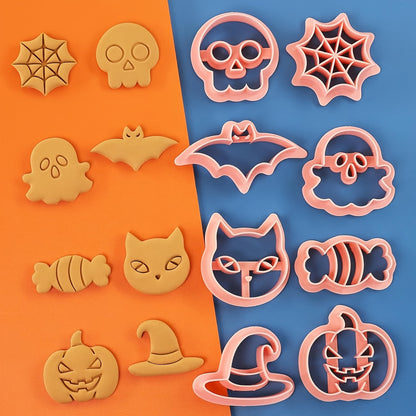 Halloween Baking Delight: 8pcs Cookie Cutter Set