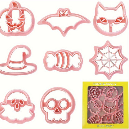 Halloween Baking Delight: 8pcs Cookie Cutter Set