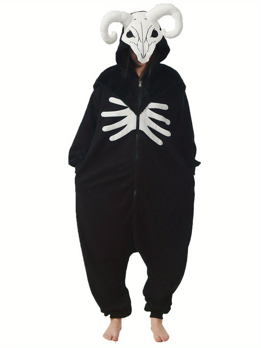 Ram Skull Goth Onesie