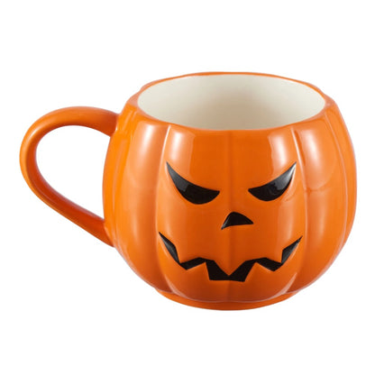 Jack-o-lantern Pumpkins Stackable Mug Set with Iron Rack