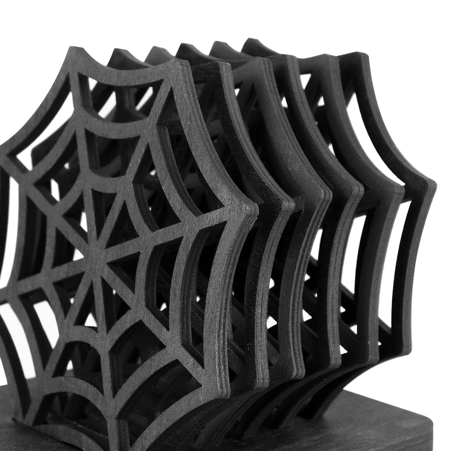 6-Piece Spider Web Wooden Coasters