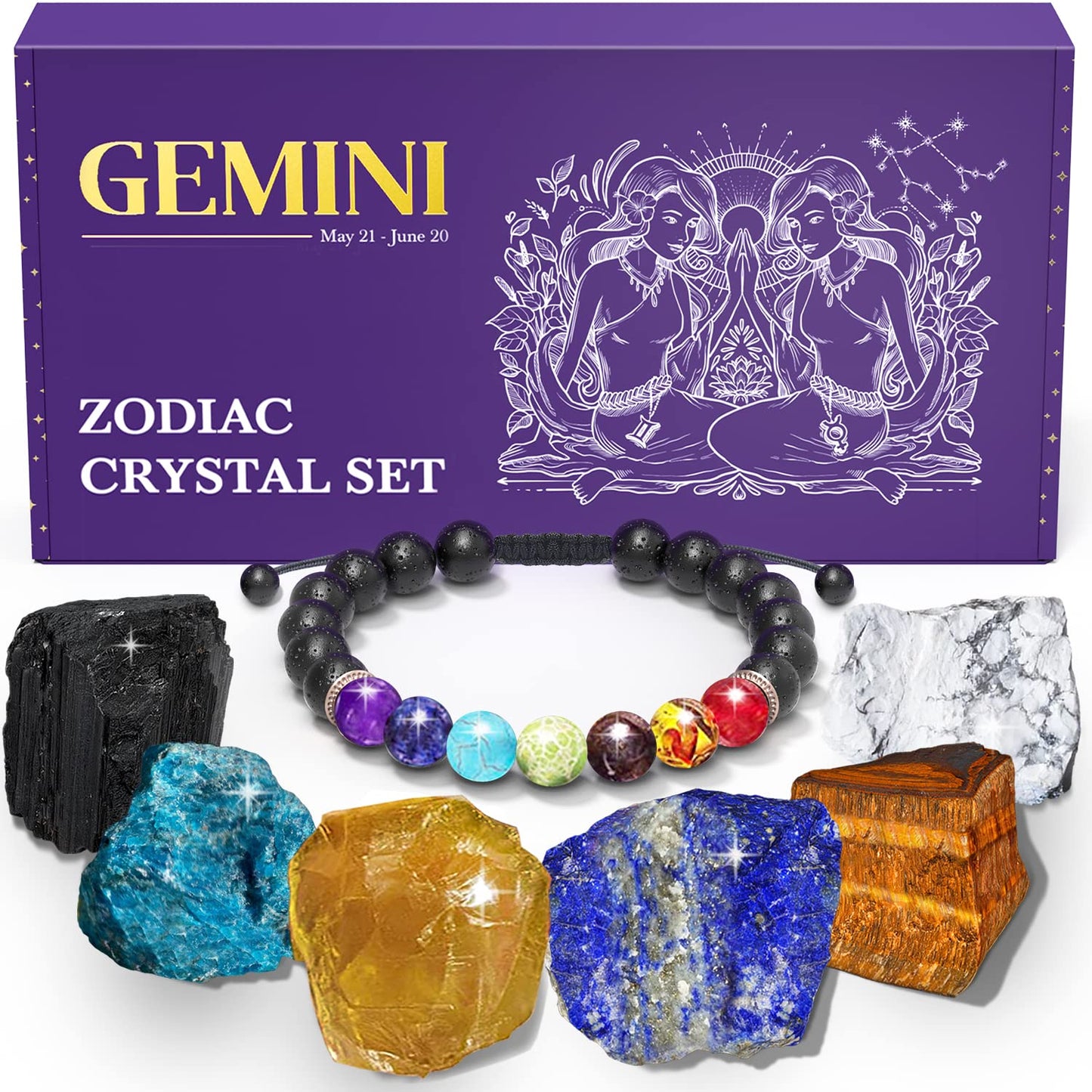 Zodiac Crystal Healing Stone Gift Set