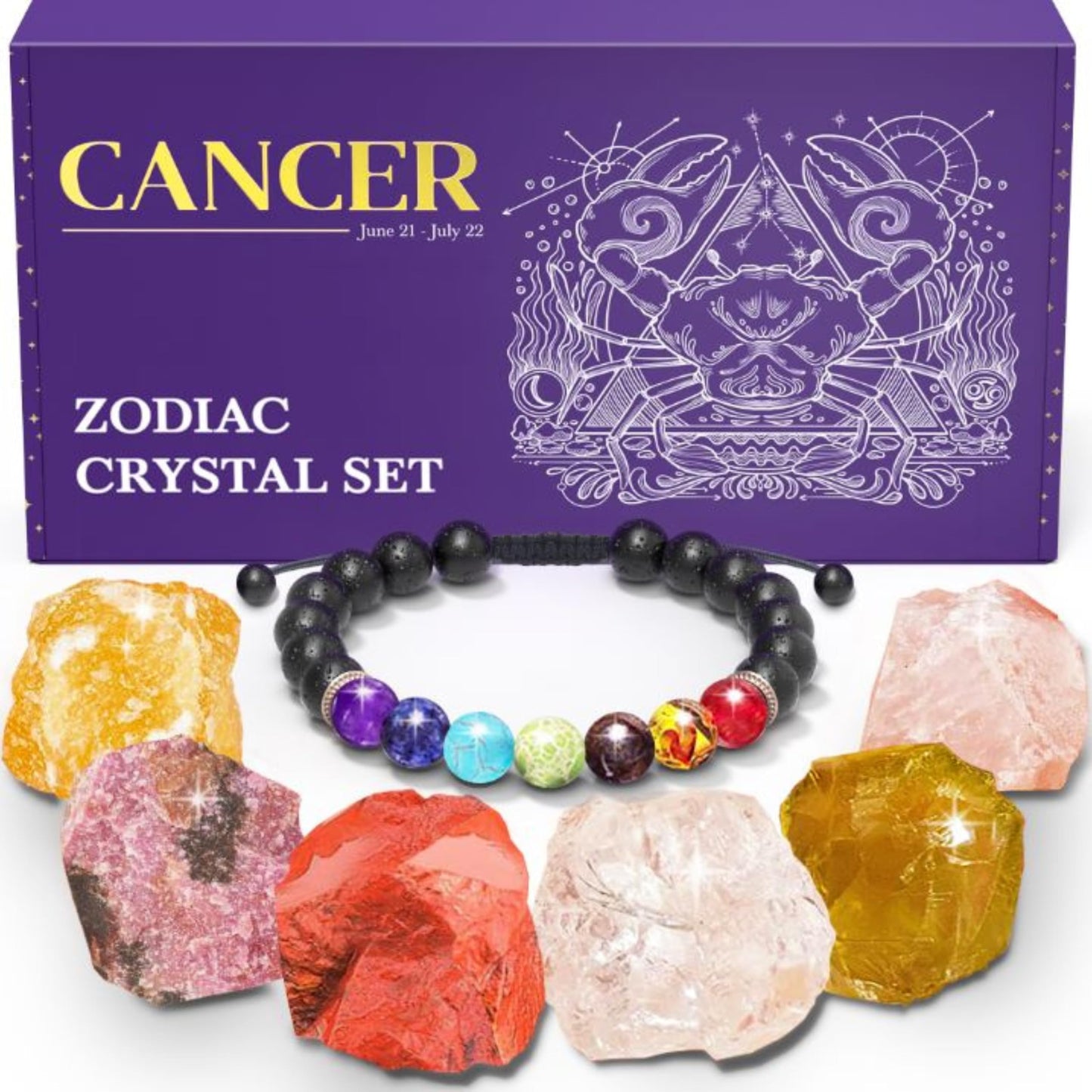 Zodiac Crystal Healing Stone Gift Set