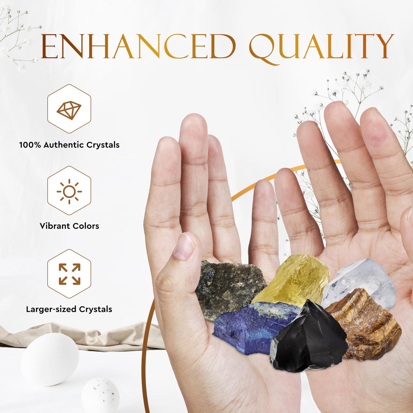 Bulk Crystals and Healing Stones 50 PCS