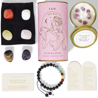 Zodiac Crystal Healing Stone Gift Set