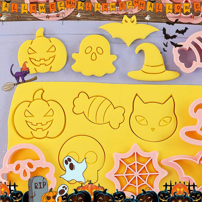 Halloween Baking Delight: 8pcs Cookie Cutter Set