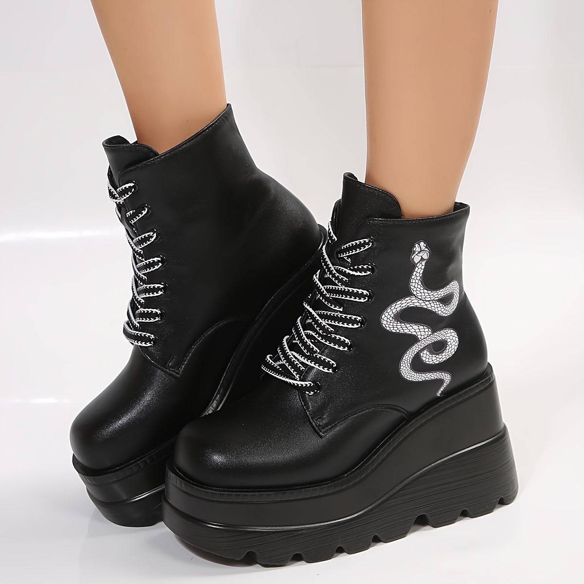 Chunky Platform Serpent Boots