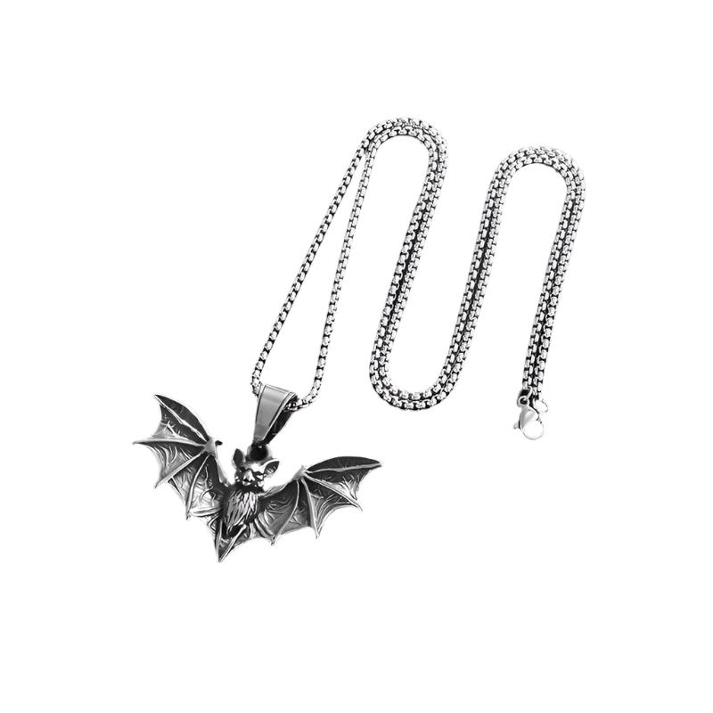 Large Bat Pendant Necklace