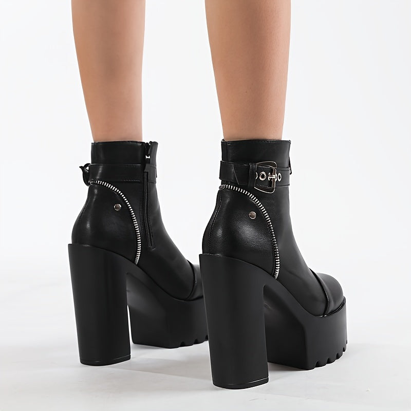 Block Heeled Short Boots