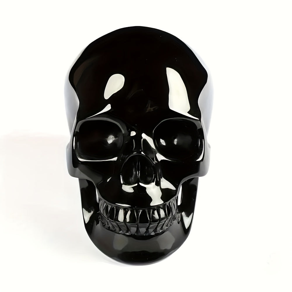 Natural Black Obsidian Stone, Polished Crystal Skull