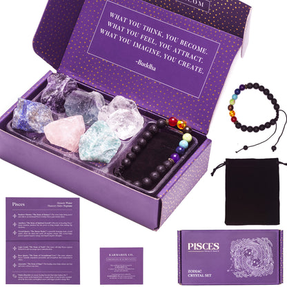 Zodiac Crystal Healing Stone Gift Set