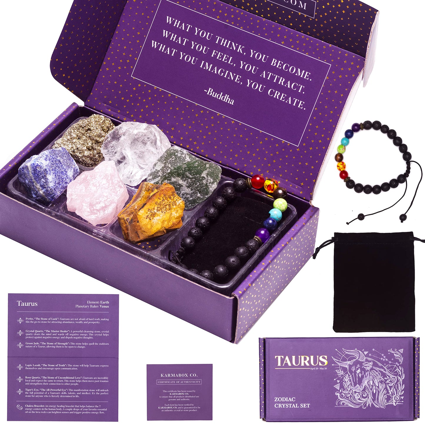 Zodiac Crystal Healing Stone Gift Set