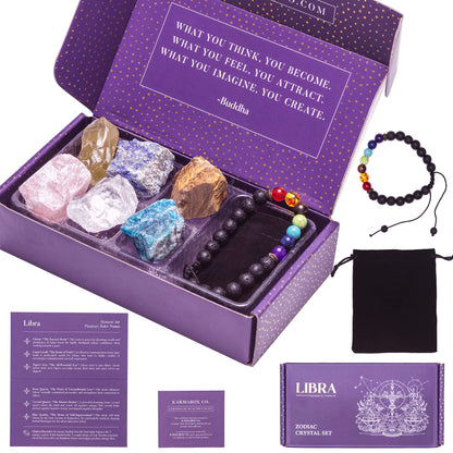 Zodiac Crystal Healing Stone Gift Set