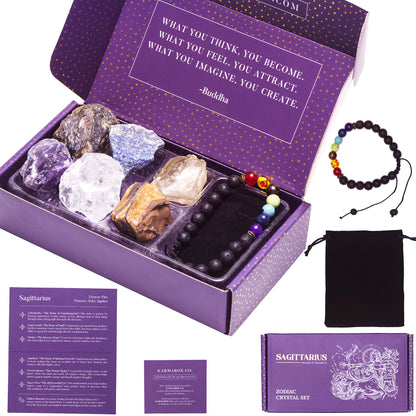 Zodiac Crystal Healing Stone Gift Set