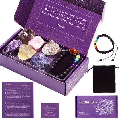 Zodiac Crystal Healing Stone Gift Set