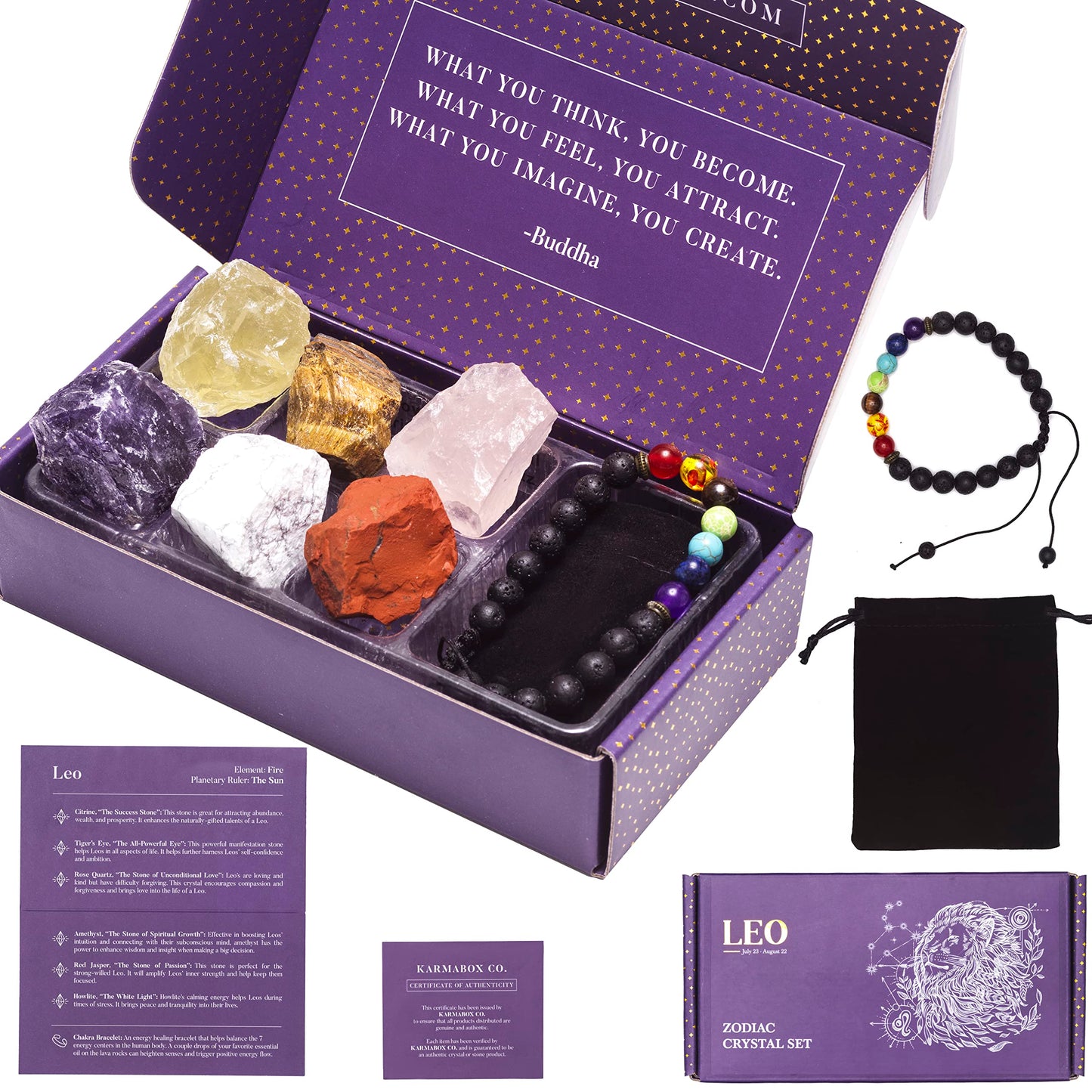 Zodiac Crystal Healing Stone Gift Set