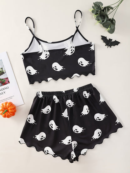 Ghost Print Pajama Set