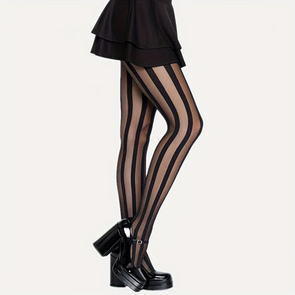 Stripe Pattern Tights