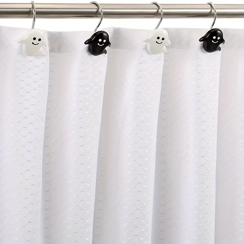 Black And White Ghost Shower Curtain Hooks