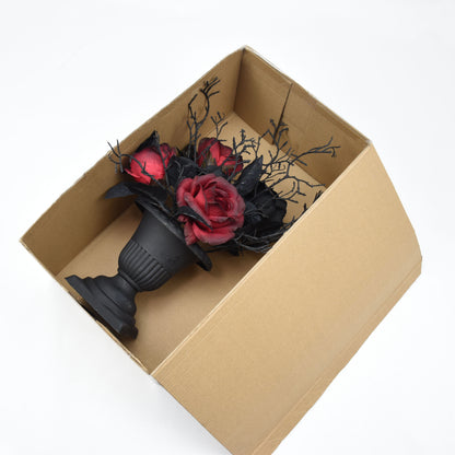 Gothic Artificial Rose Bouquet In Vase