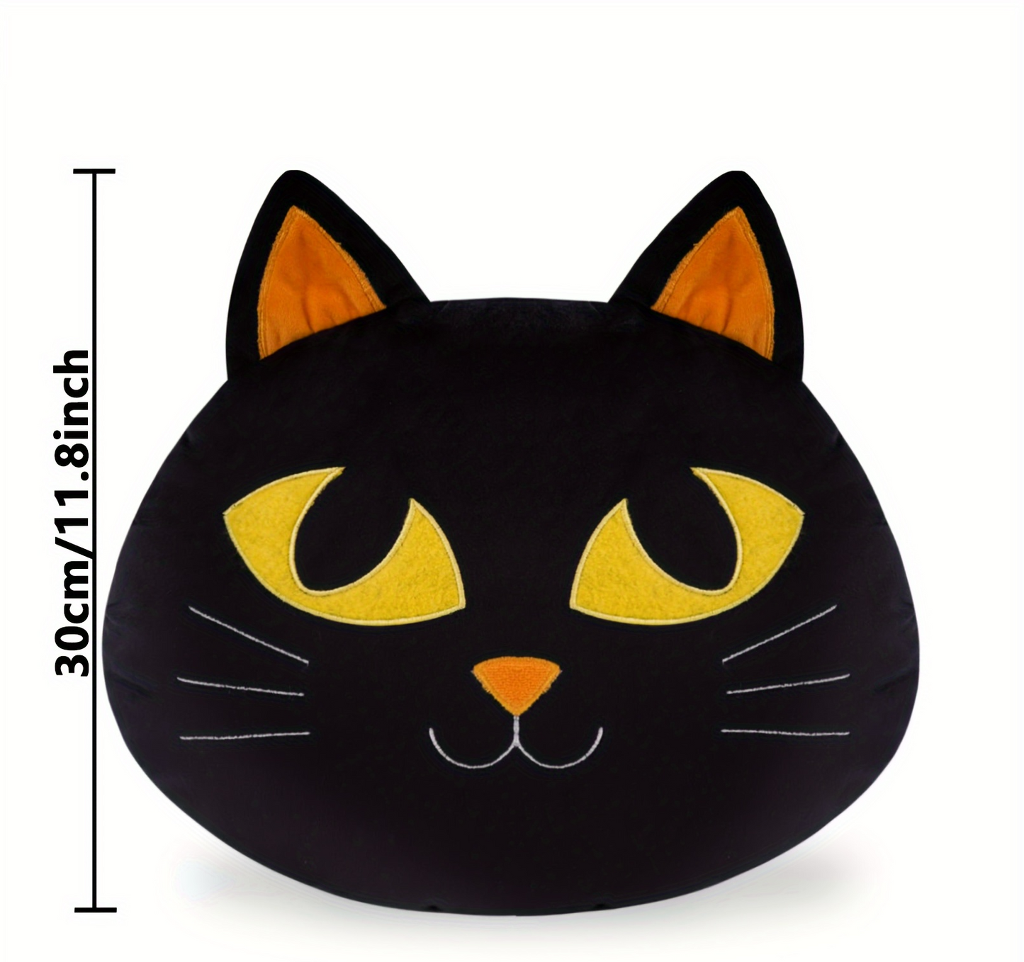 Halloween Cat Face Plush Pillow