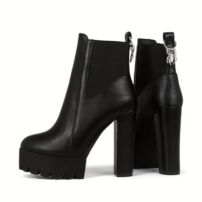 Black Widow Platform Ankle Boots