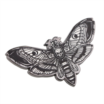 Death moth enamel pin